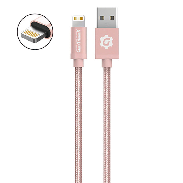 Cable Lightning (iPhone) Rosado Premium Braided